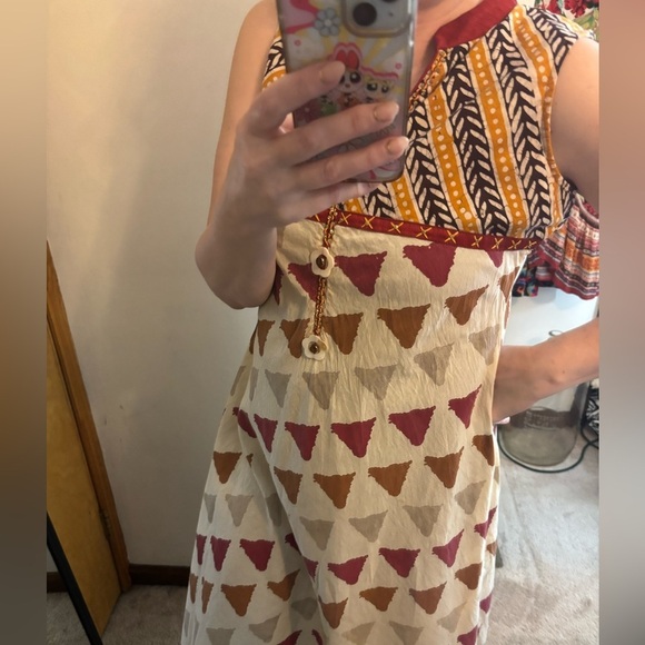 Zola Earthly Fashions Earth Tone Geometric Tunic Dress - Picture 7 of 10